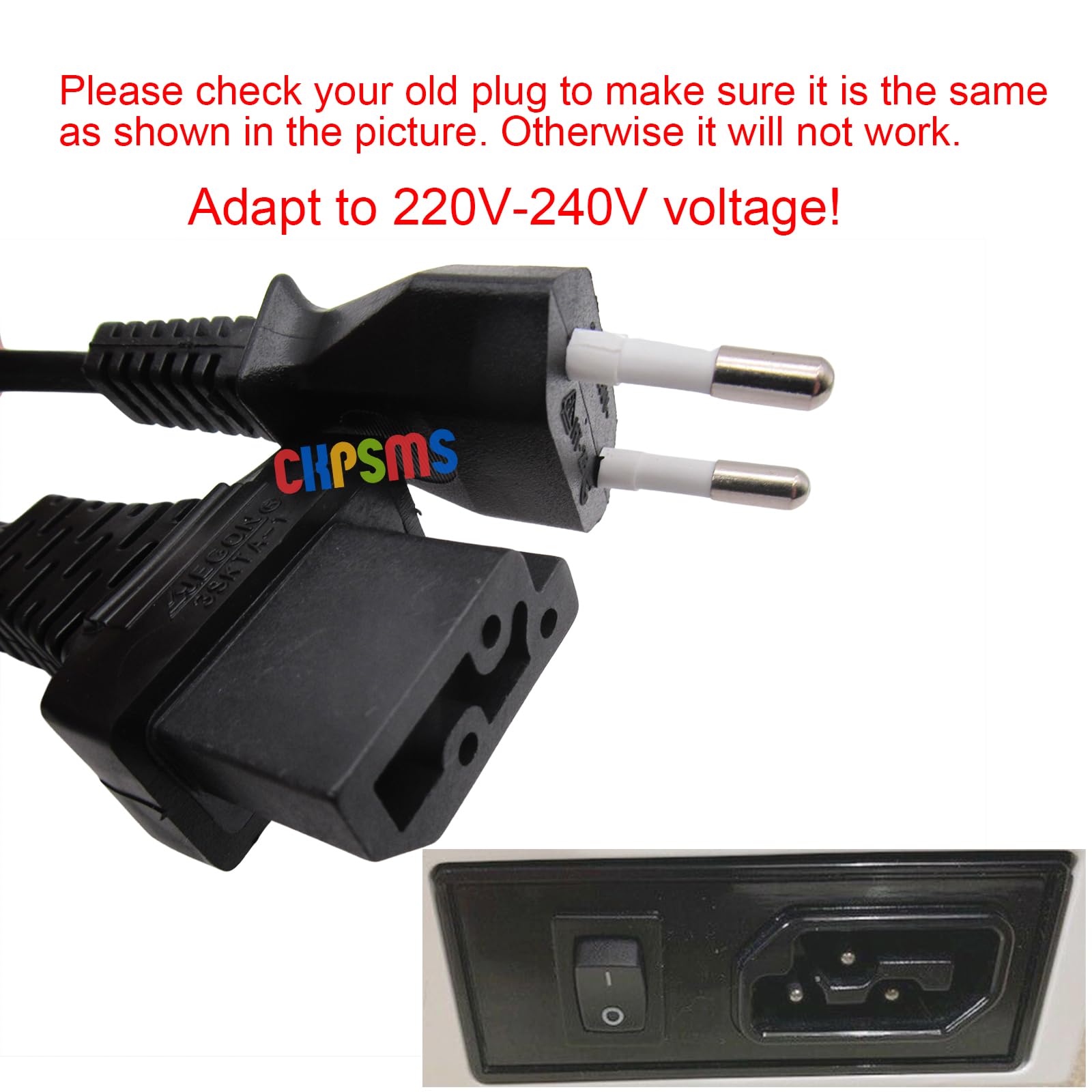 CKPSMS Marke -1 STÜCK # 411646W 220V-FUSS-STEUERPEDAL Kompatibel mit/Ersatz für Viking Marke Huskylock 901 910(New Terminal) Euro PRO Marke 373 Singer Marke 14U23,14U52A,3503,3507