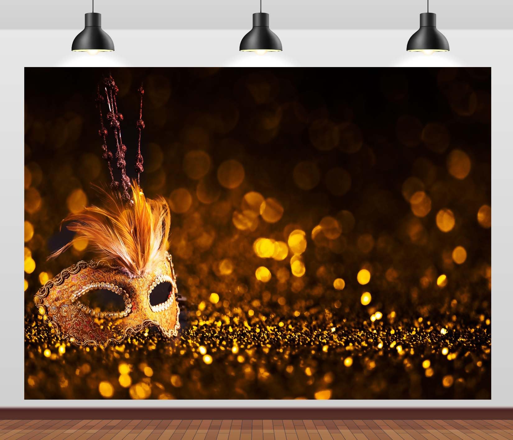 Mardi Gras - Sfondo Fotografico Con Tema Maschera 7′x5′, Per Feste, Compleanni, Matrimoni, Addio Al Nubilato, Balli, Sfondo 3D Vivido
