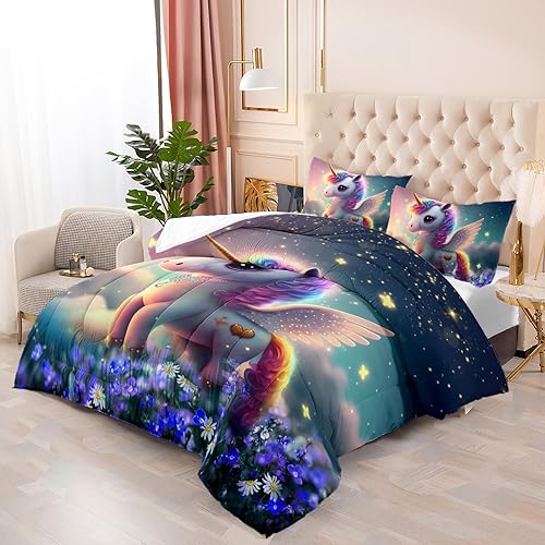 Miniatura 8 de Juego de edredón de flamenco, tamaño individual, estampado de hojas de palmera de coco, flamenco, tropical, para niños, niñas, niños y adultos, con