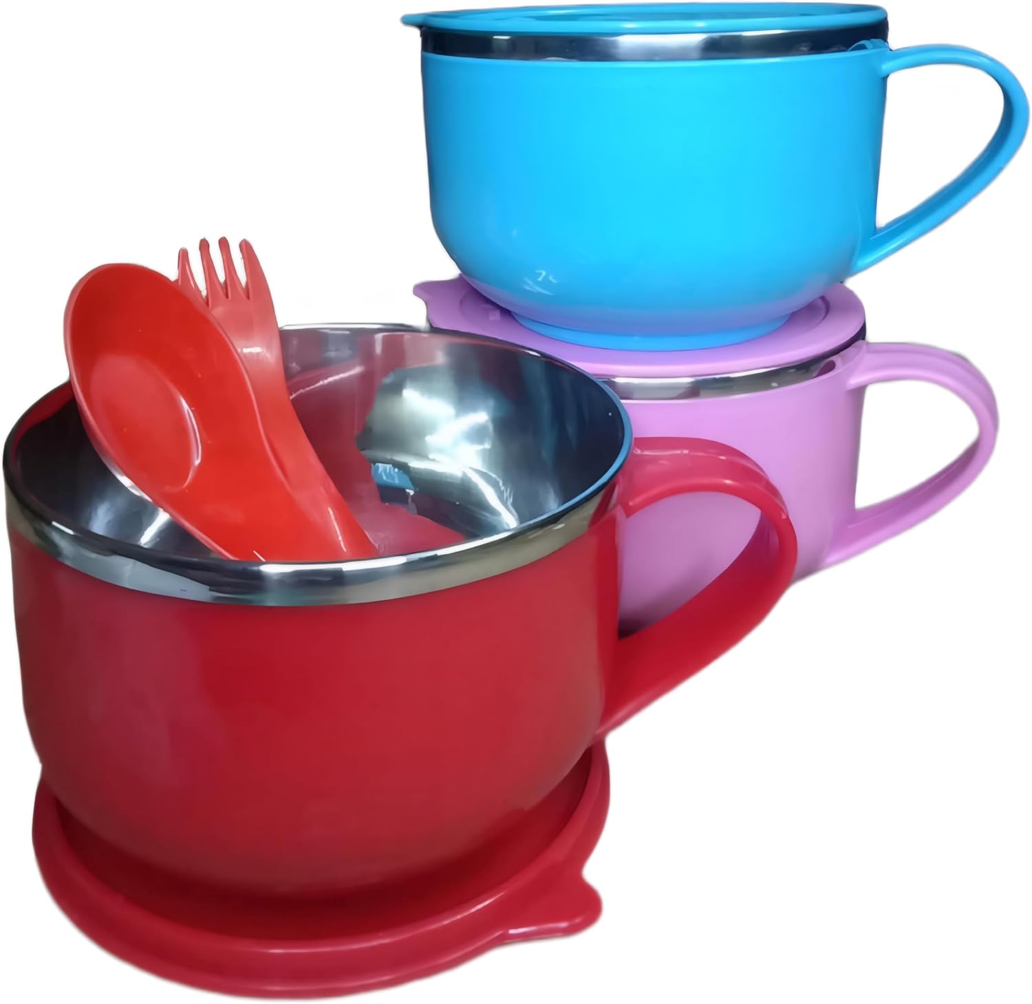 RRB World Soup and noodles Bowls with Handles & Spoons