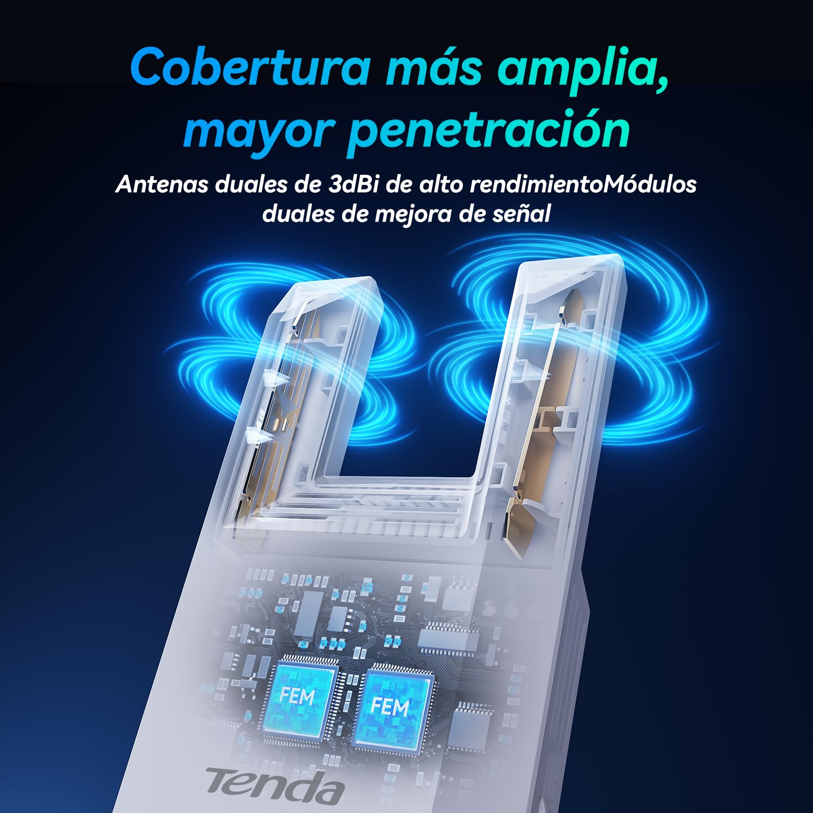 Tenda A18 Pro AC1200 Repetidor WiFi con Puerto Gigabit, Extensor de WiFi Doble Banda 2.4/5 GHz, Amplificador Señal WiFi hasta 150 m², Modo Ap, Instalación Fácil