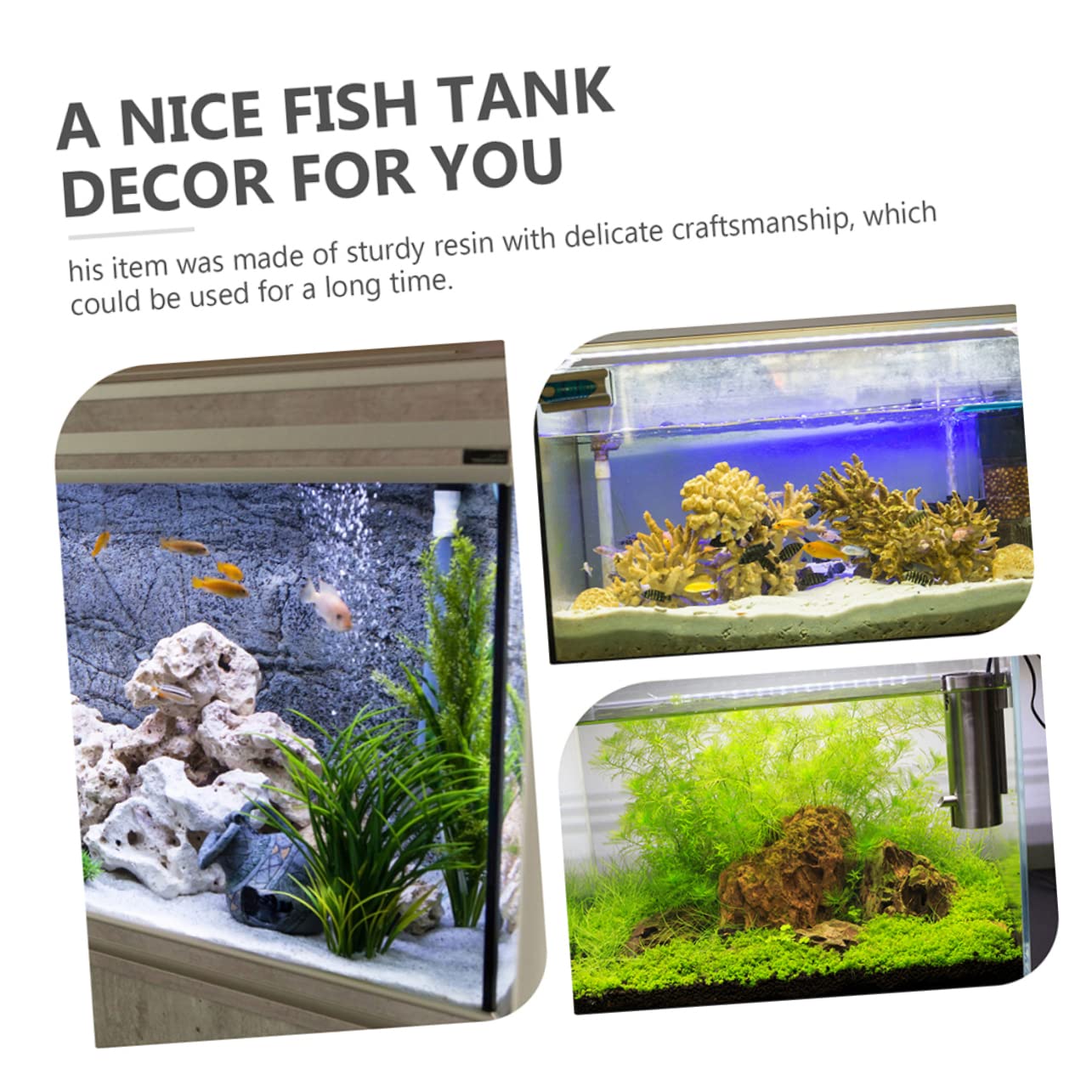 GLEAVI 4 Set Galleggiante Subacqueo Ornamenti Decorativo Decorazioni Figura del Subacqueo del Serbatoio di Pesce Adorabile Decorazione Dell'acquario Resina 4 Pezzi * 4