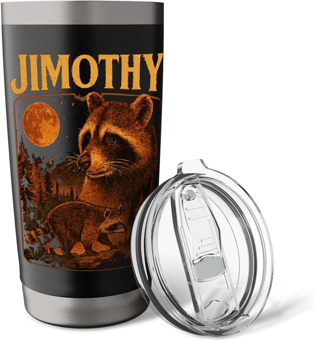 Jimothy Viral Raccoon Meme Funny Hot Summer Stainless Steel Insulated Tumbler image 5