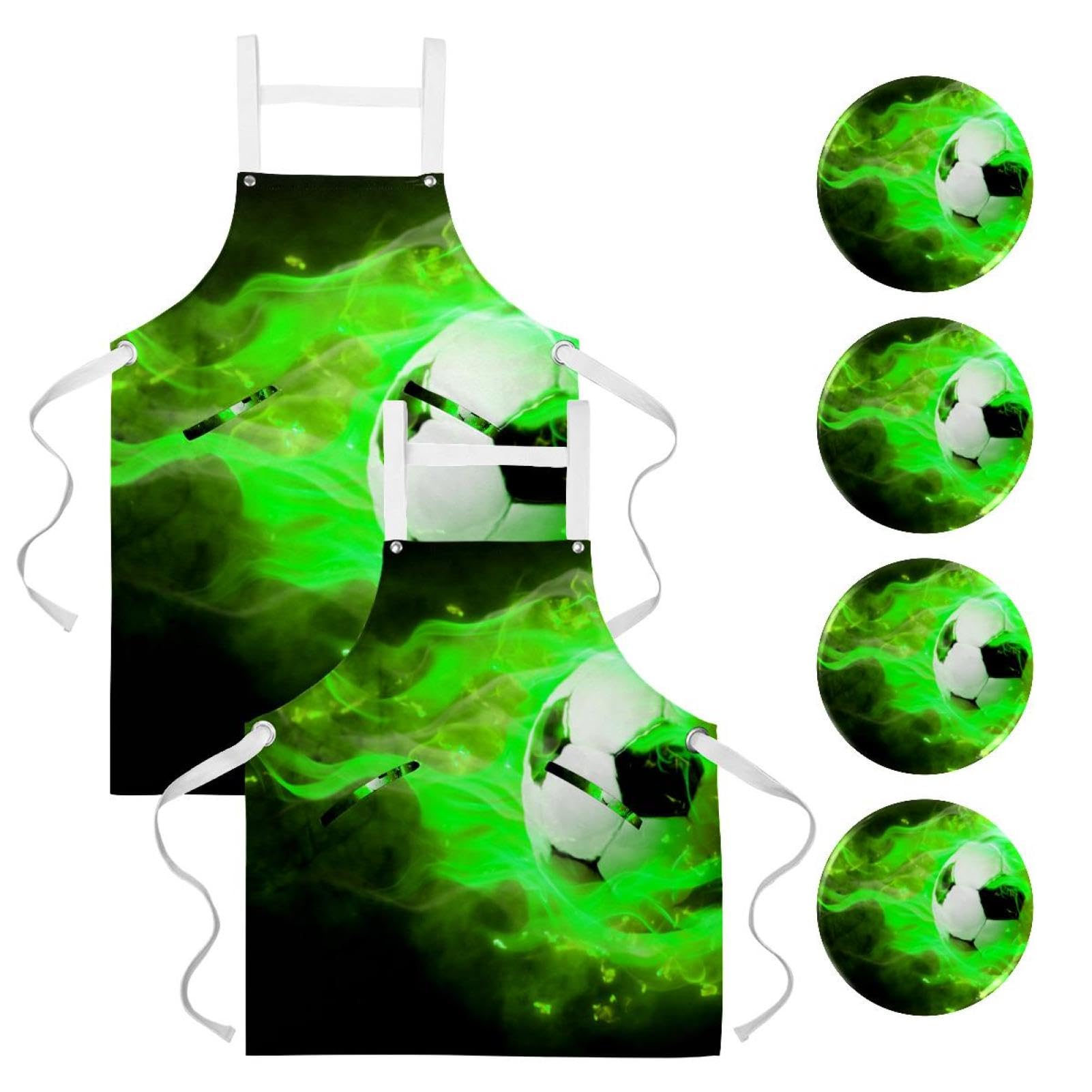 Tabliers de cuisine multicolores avec broches de fixation