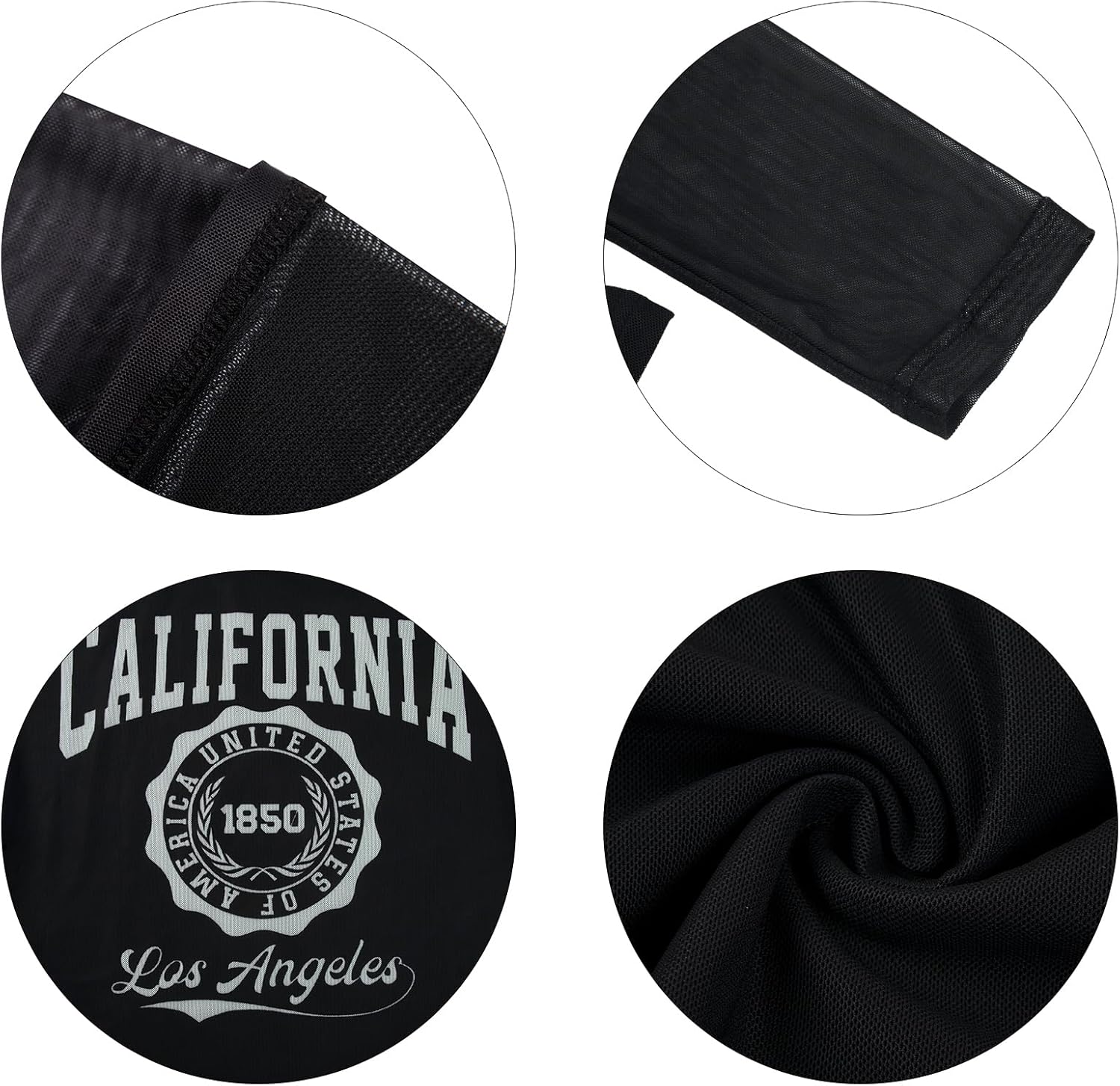 MOUSYA Valentine Sheer Tops for Women Mesh Long Sleeve Top See Through Sexy Going Out Tee Heart Graphic Undershirt - Image 7