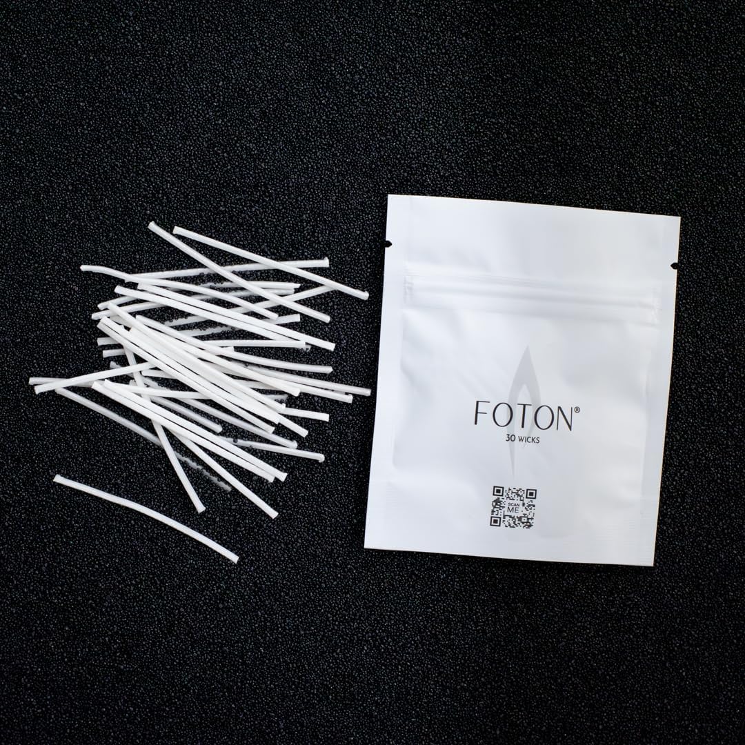 Foton Pearled Candle 30-Pack 2" Organic Cotton Wicks for Sand Candles Making - Premium Candles Wicks for Candle Making - Metal-Free and Lead-Free Refill Sand Wax Wick