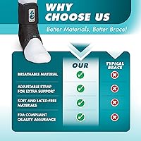 Vista 7 de Med Spec ASO Ankle Stabilizer - Lace Up Ankle Brace for Sprained Ankle and Peroneal Tendonitis, Orthopedic Ankle Support for Men, Women, Adults