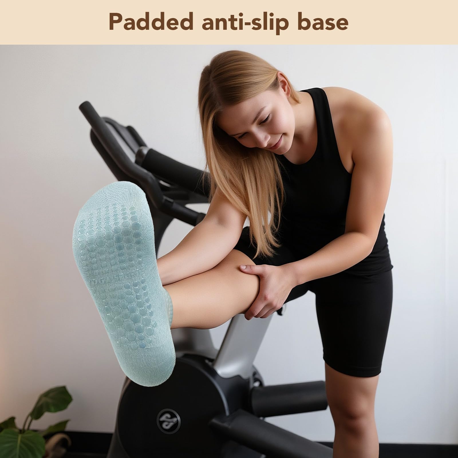 8 par antypoślizgowych skarpet damskich, 35-40, skarpety do pilatesu, skarpety do jogi z uchwytami, skarpety z gripem, skarpety sportowe, skarpety antypoślizgowe zapobiegające upadkom dla