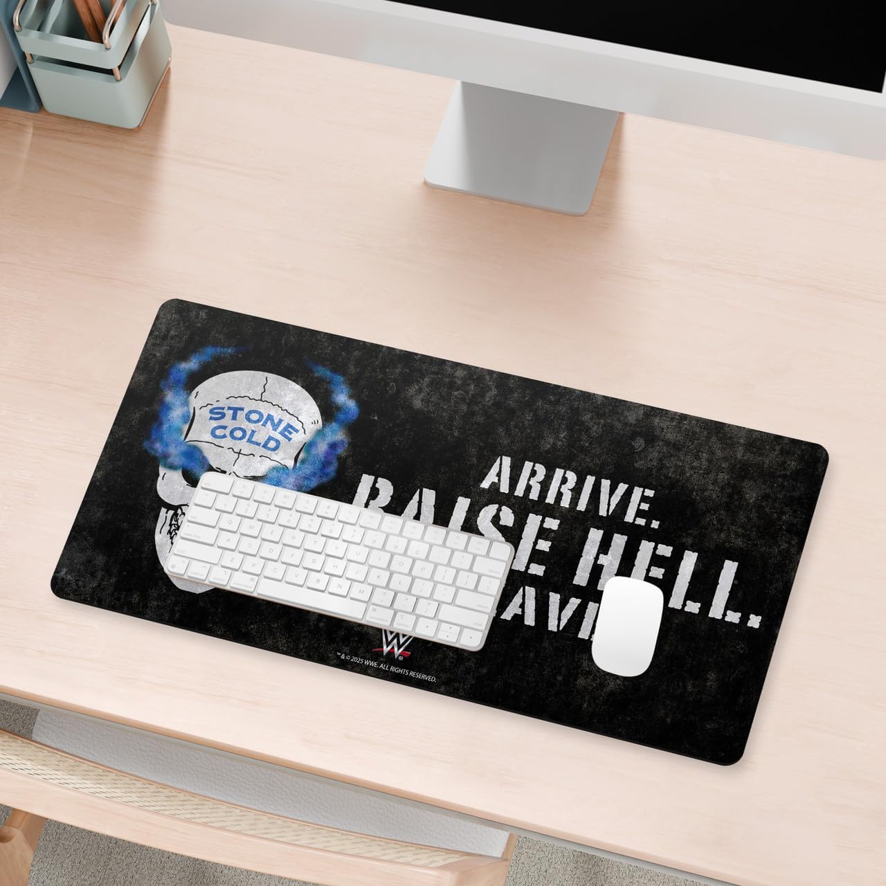 Head Case Designs Officially Licensed WWE Retro Skull Stone Cold Steve Austin 23.62 x 11.81 x 0.12 inches (600 x 300 mm) - L Gaming Office Desk PC Keyboard Mouse Mat Pad