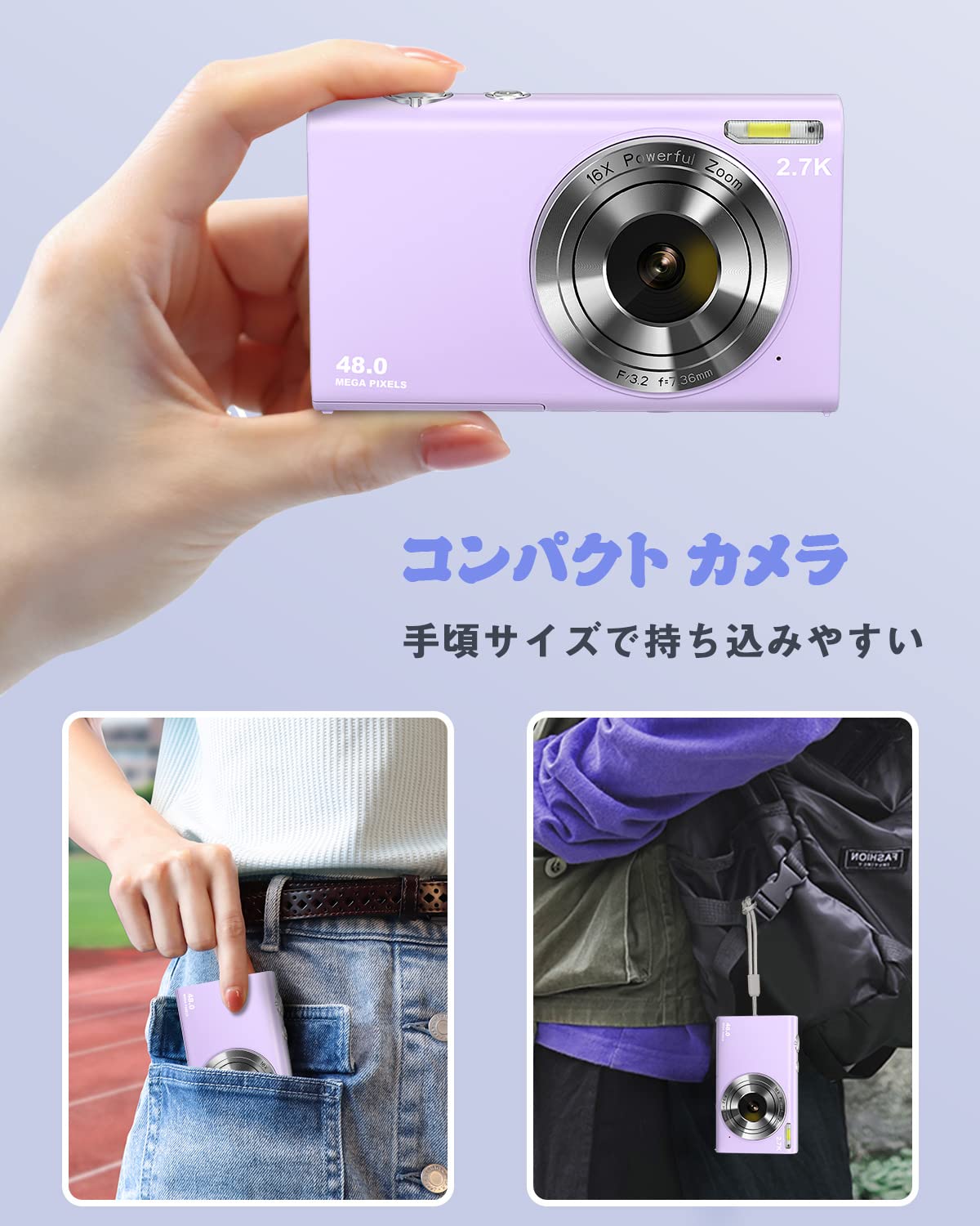Amazon | Rosdeca デジタルカメラ デジカメ コンパクト HDカメラ 1080P