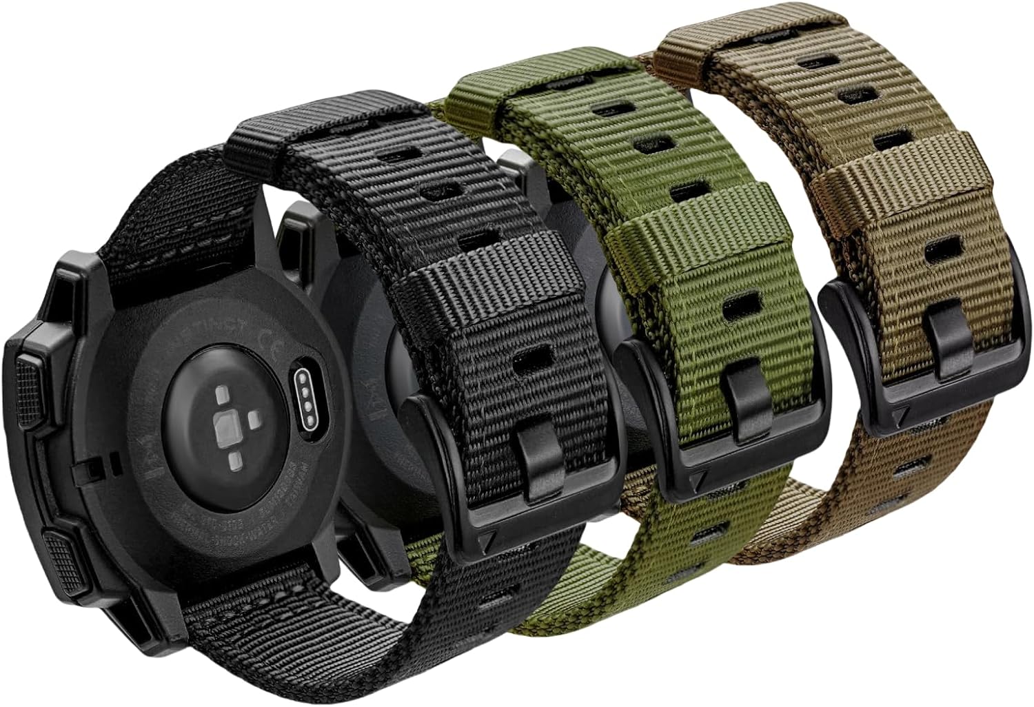 Rugged Nylon for Garmin Instinct 2X/2X Solar Watch Band 50mm, Tactical Fabric Sport Strap for Garmin Instinct 3 50mm Solar/AMOLED Band