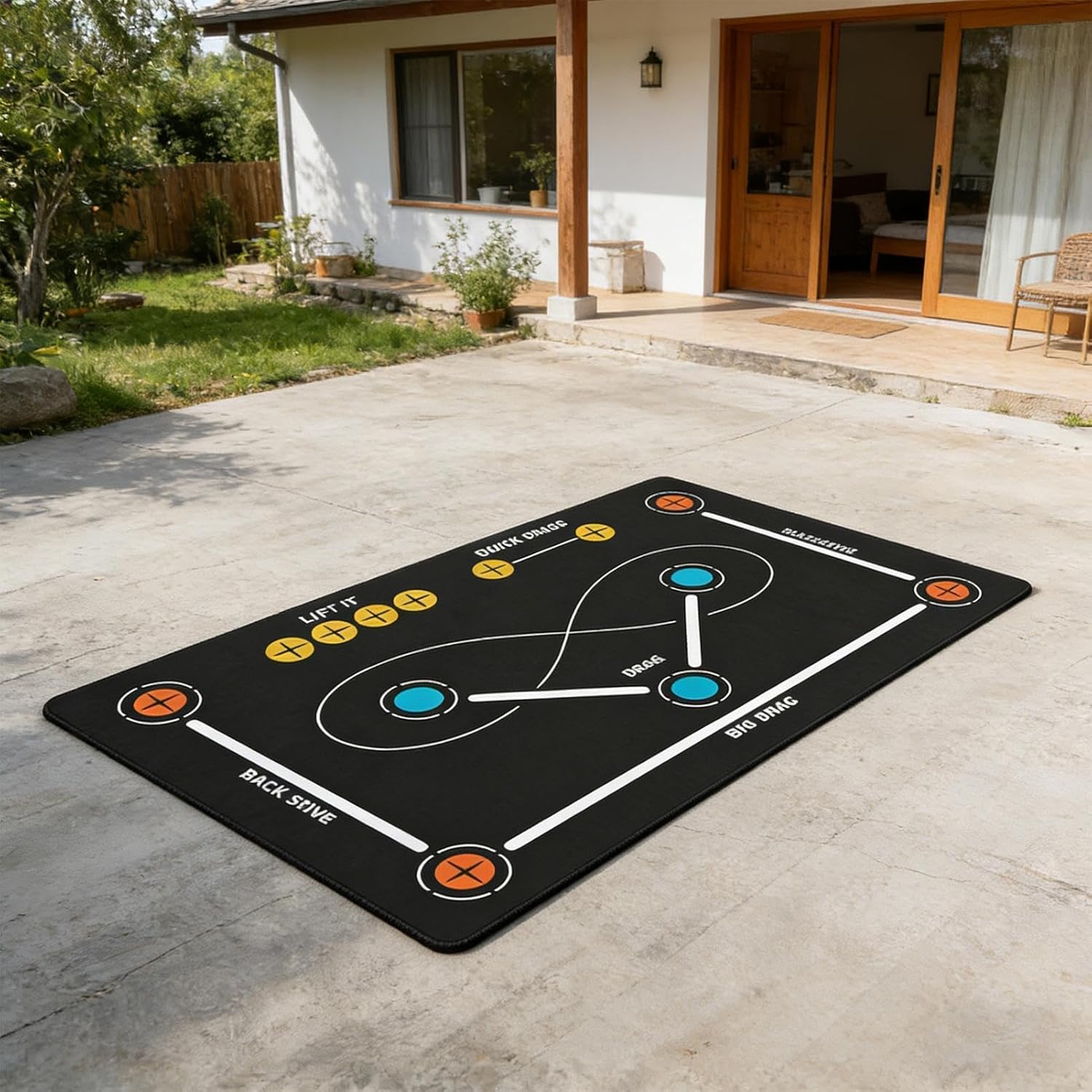 Hockey Training Mats - 80 * 120cm Anti-Slip Silent Agility Pad,Hockey Practice Equipment | for Indoor Outdoor Gym Field Playground Floor Teenagers Kids Boys Girls