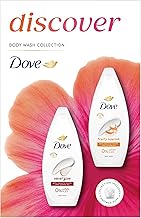 Dove Discover Duo Gift Set Body Wash Collection with a shower puff perfect gifts for her 2 piece