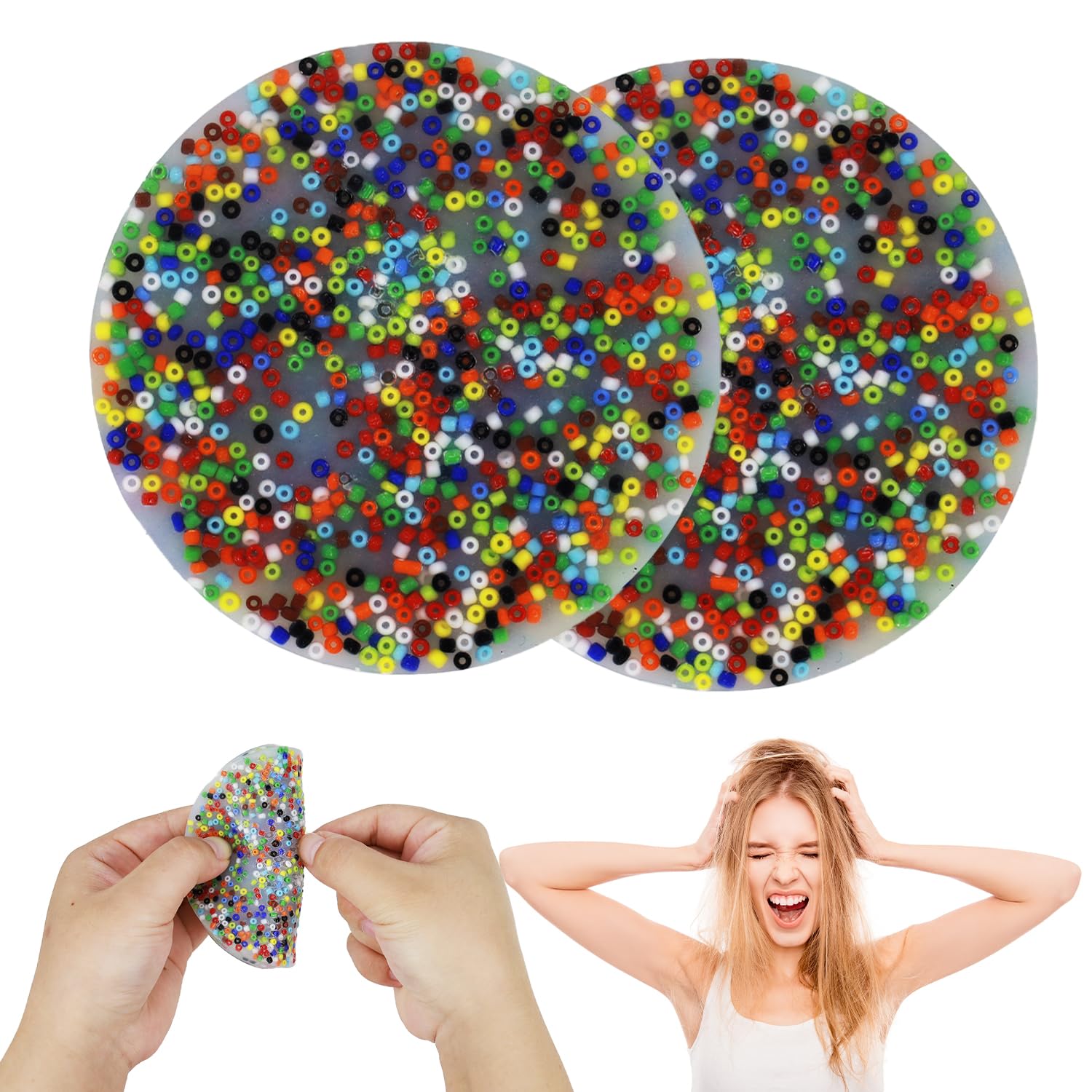 2PCS Skin Picking Fidget Toys, Abnaok Skin Picking Pocket Pads, Relax Anxiety Toy for Adult, Picking Toy for Skin Pickers, Trichotillomania Fidget Toys for ADHD OCD