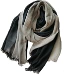 Cotton Linen Fashion Scarf,Gradient Two-tone Four Season Scarf Shawl Beach Gauze,Long Lightweight Travel scarf 75"×35"