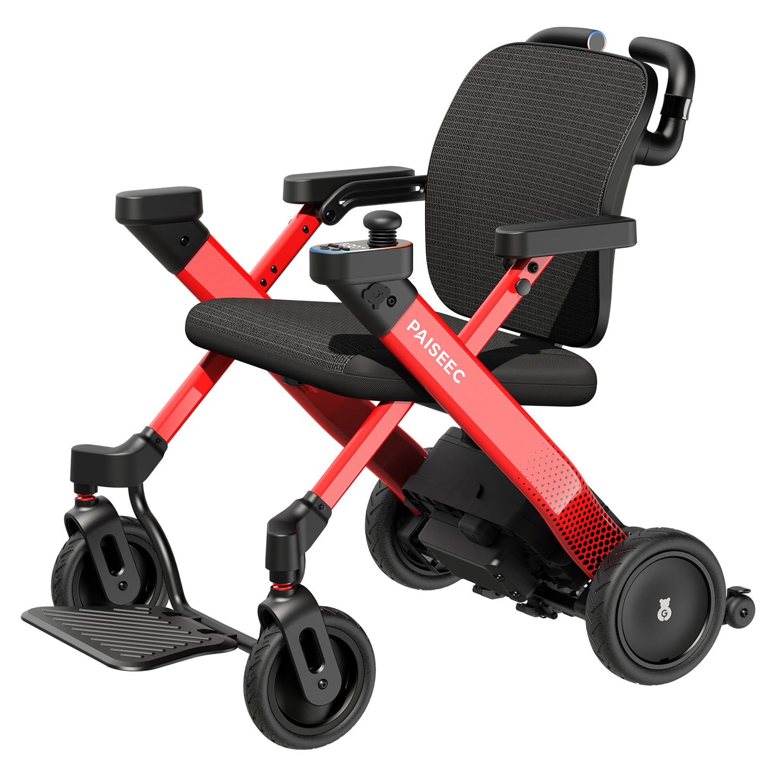 Paiseec Electric Wheelchair with Push-Assist, Power Wheelchair Walker Combo for Adults, Easy Operation and Folding, Airline Approved & Lightweight, ProSafety Driving System, 300lbs Capacity, Model W3