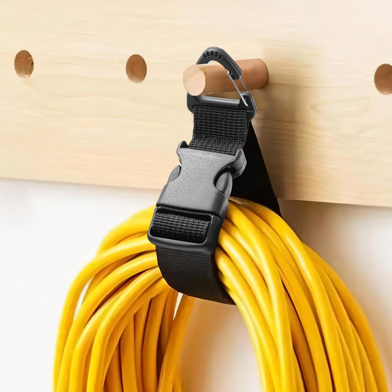 6PCS Extension Cord Holder 17.7 Inch Extension Cord Organizer Heavy Duty Adjustable Electric Cord Organizers for Home Garage Organization Workshop Durable Cord Storage Management System