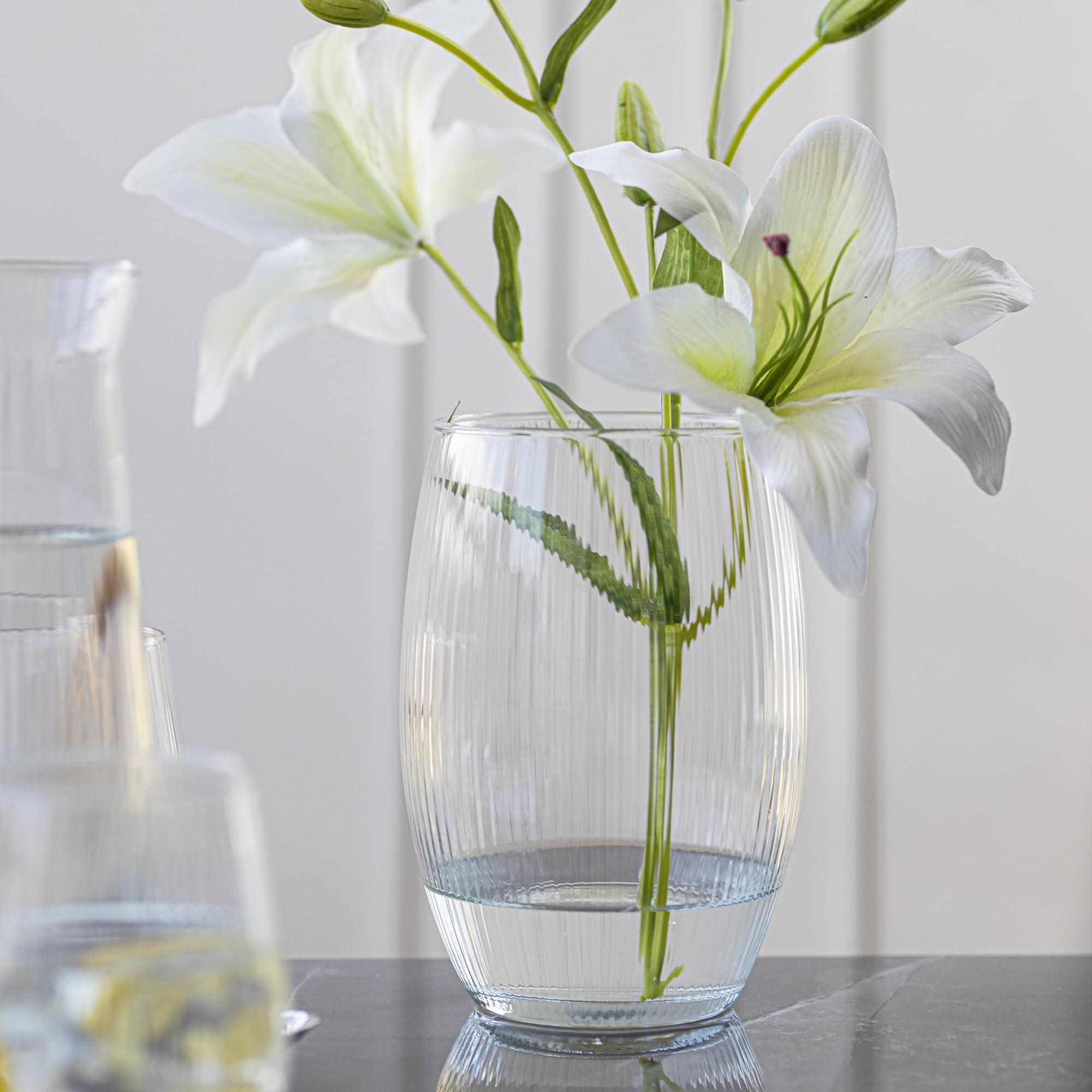 Vase Fleur Vase en Verre Decoratif pour Fleurs Vase à Fleurs en Verre Décoration Chambre Vase Fleur | 25 cm Hauteur | Lily | A102 - Maison