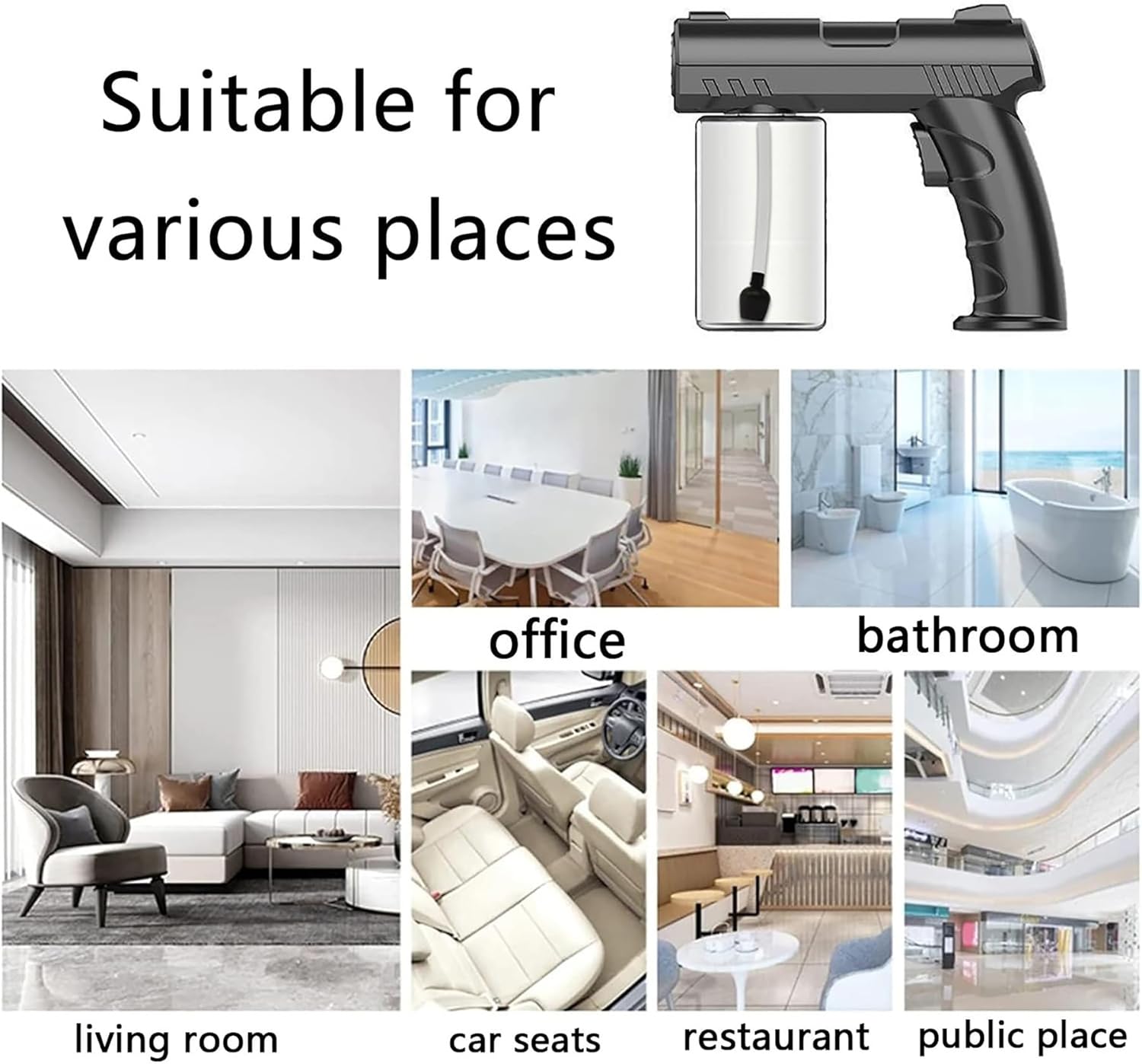 Nano Sprayer, Handheld Household Nano Atomizer, Blue Light Atomizer, Android Charging, Very Suitable for Watering Plants and Trees (Black) - Image 2