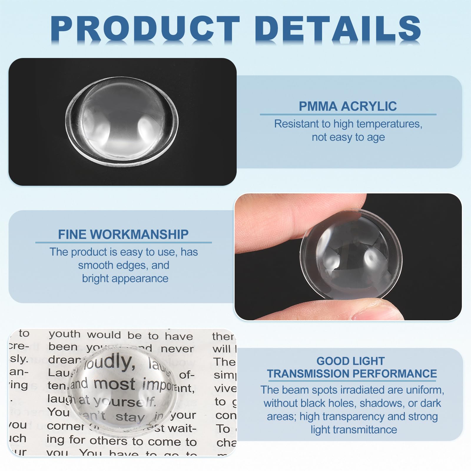 PATIKIL Diameter 29mm Flat Convex Lens - Image 3