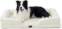 Vista 63 de Bedsure Camas ortopédicas para perros de gran tamaño – Cama lavable grande para perros y gatos, impermeable, cómodo sofá para perros con funda Negro