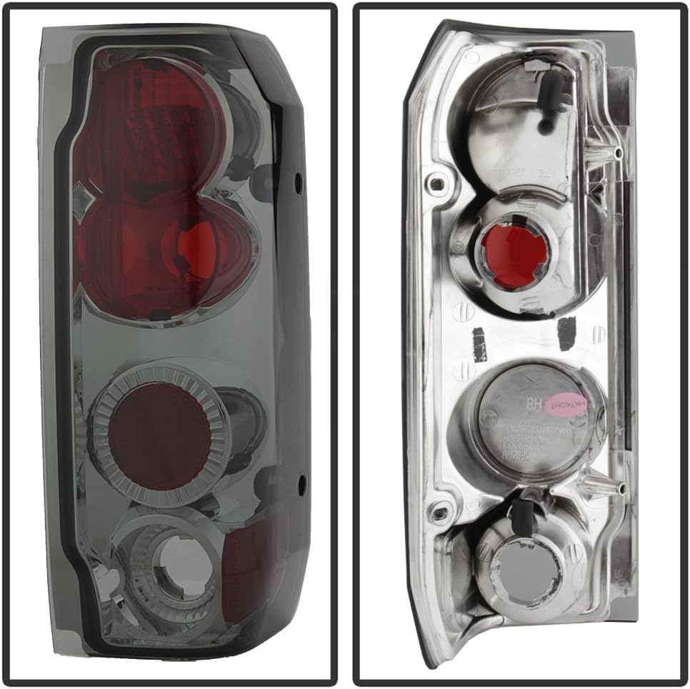 ACANII - For 1987-1996 Ford F150 F250 F350 Bronco Smoked Rear Tail Lights Brake Lamps Pair Driver & Passenger Side