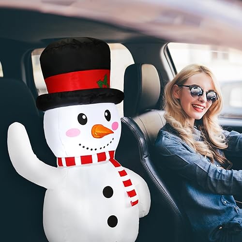 ROCEEI Decoración inflable de Navidad para coche, luces LED de Navidad, decoraci