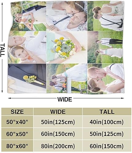 Miniatura 4 de Manta personalizada con texto fotográfico, manta personalizada de franela polar para regalo de cumpleaños familiar, regalo de boda, se adapta al