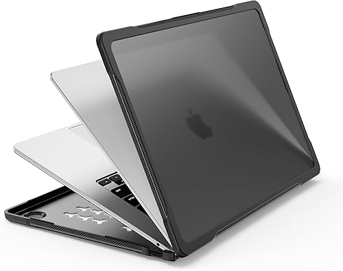 Miniatura 6 de Batianda Funda de protección definitiva para M3 MacBook Air de 15 pulgadas 2024 A3114 2023 modelo M2 A2941, bordes de fibra de carbono mate, a