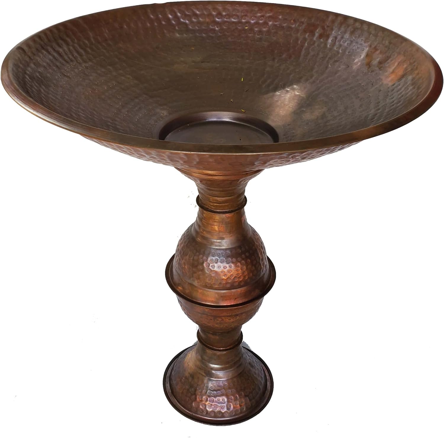 Copper Fountain Sculpture Garden Water Feature Pool Planter Birdbath Landscape Decor