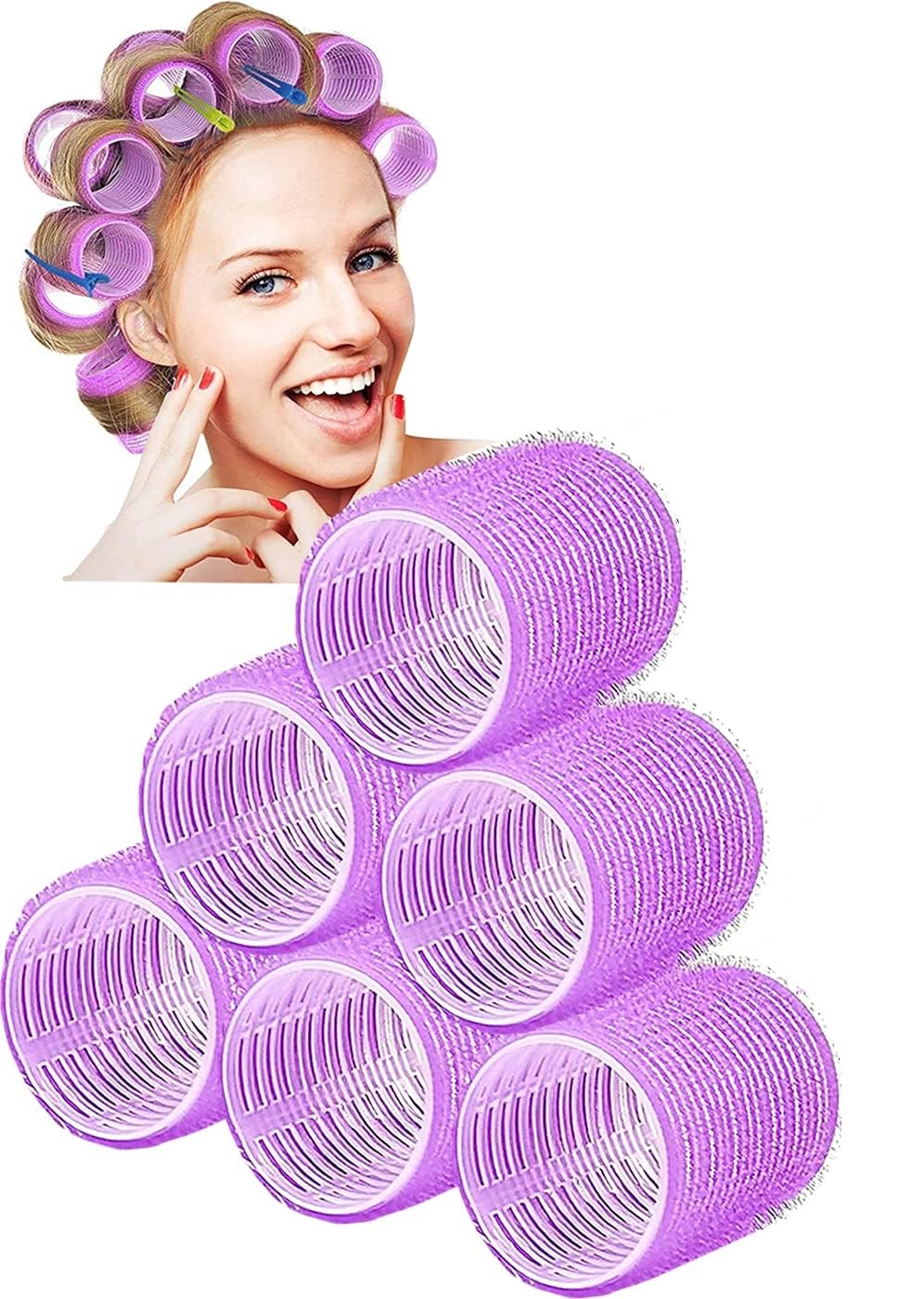 Prime Set Of 6 Pcs Professional Hair Curling Rollers Self-Grip Volumizer Rollers for Hair Styling for Women and Girls Pack Of 1-image-43