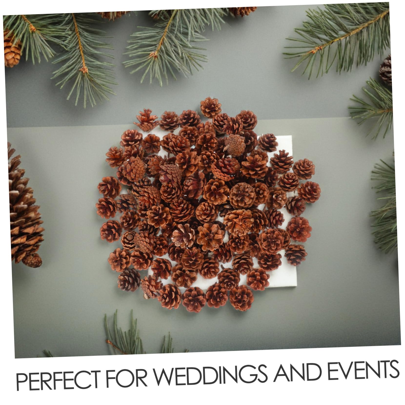 LIFKOME Piñas Rústicas Naturales Mini 3-4 Cm 130 Unidades, Adornos Navideños De Piñas para Manualidades, Decoración Otoñal e Invierno para Rellenar Jarrones y Bodas DIY