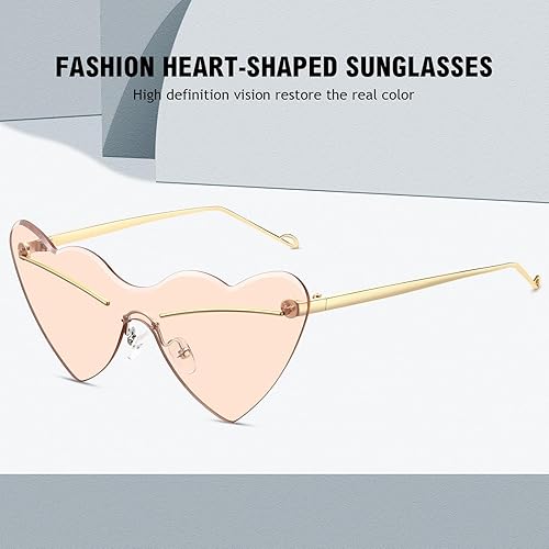 Miniatura 6 de STORYCOAST Heart Shaped Sunglasses for Women Girls Ladies Vintage Goggle Mod Sun Glasses Shades