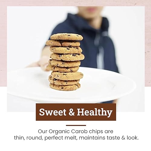 Miniatura 7 de Missy J's Chips de algarroba orgánicas de 8 onzas, paquete de 6 unidades, hechas con algarroba con azúcar de coco, vegano y sin gluten, sustituto