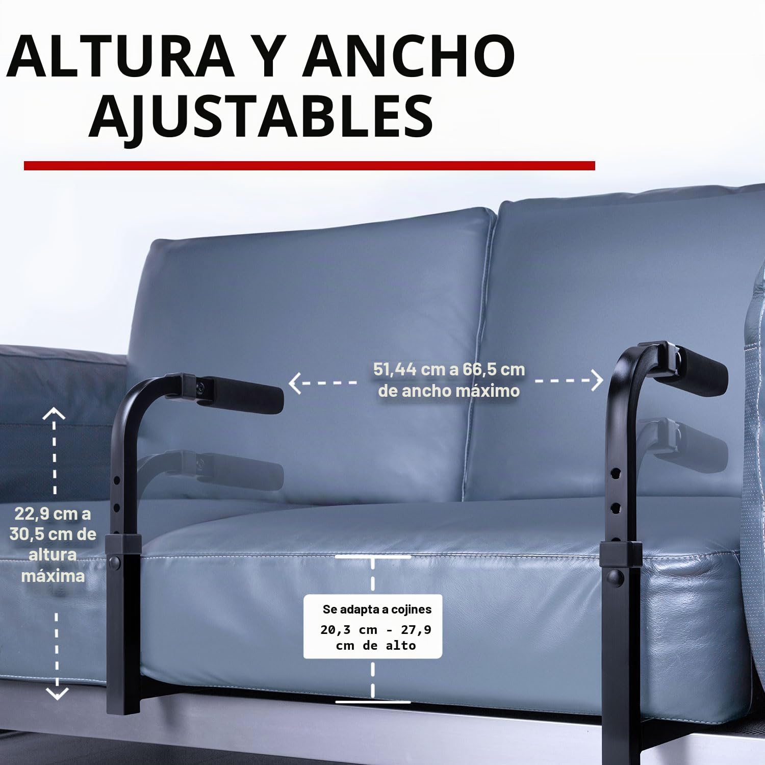 Soporte para silla de brazo, ajustable, resistente para ancianos, ayuda para movilidad para discapacitados, ayuda y equipo para personas mayores