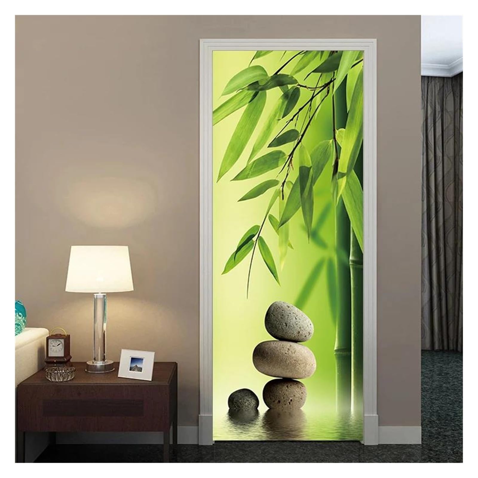 Adhésif de porte haut de gamme design pierre naturelle