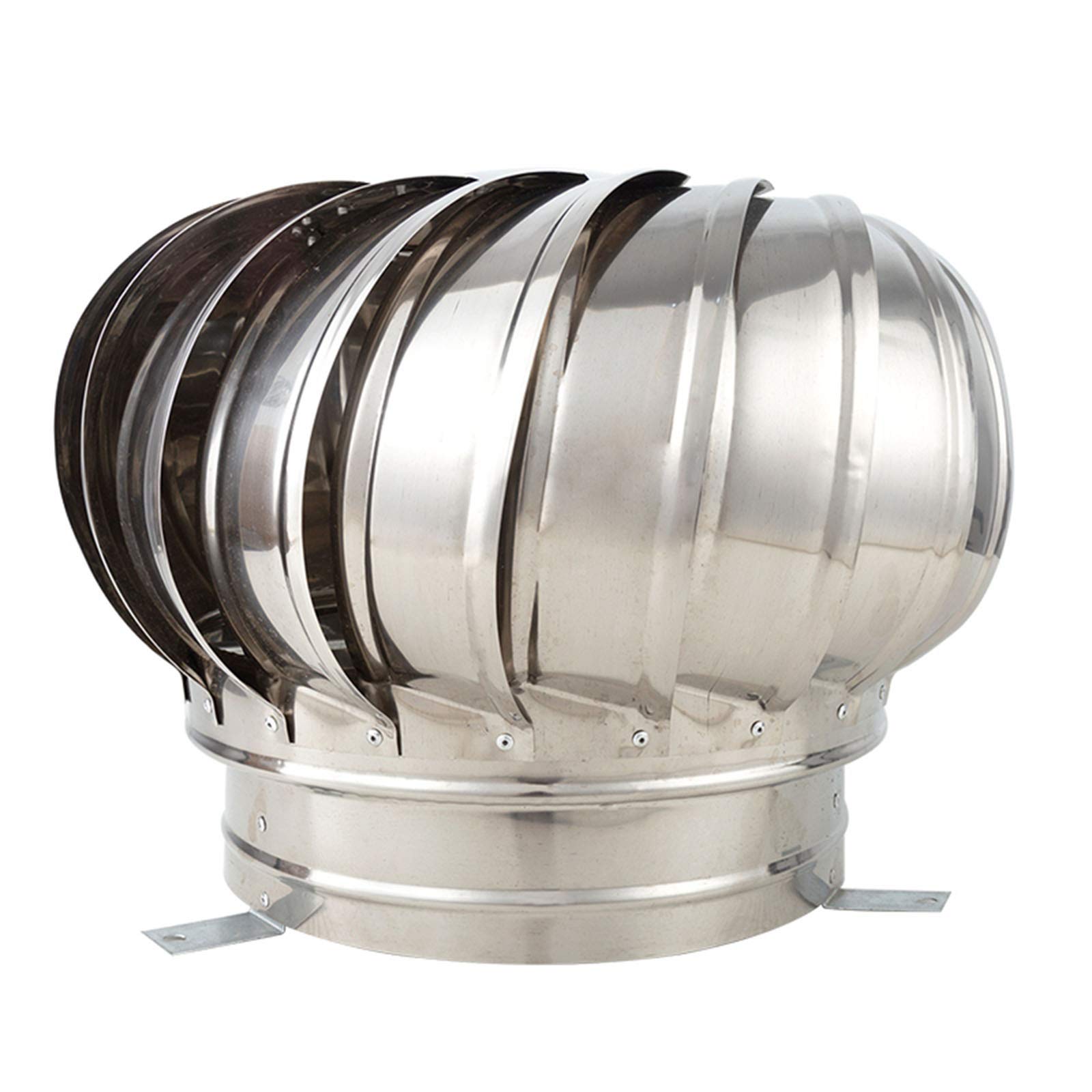 WNVXJGNSO Chimney Cowl Cap Roof Vents, Turbine Ventilator Stainless Steel, Rotating Chimney Cowl Cap with Claw Base for Houses Factory Attic Farm (110mm/4.3Inch)