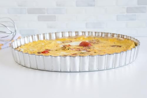 Miniatura 5 de Fox Run Sartén redonda para tarta/quiche con fondo extraíble, acero estañado, 8 pulgadas