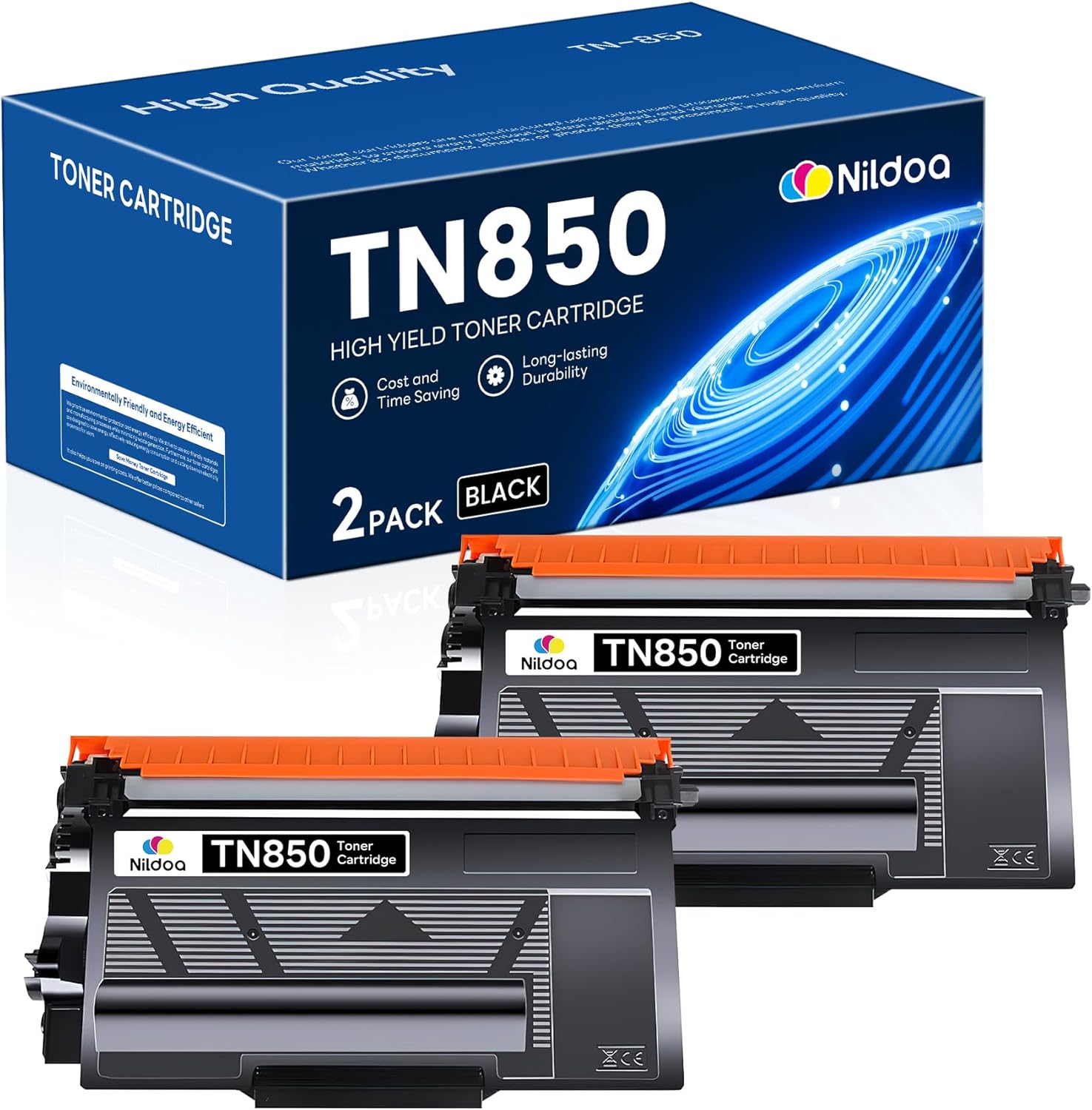 TN850 TN-850 Compatible for Brother TN-850 TN850 Toner Cartridge High Yield HL-L6200DW HL-L5200DW MFC-L5850DW MFC-L6800DW Printer Ink, TN8502PK Black