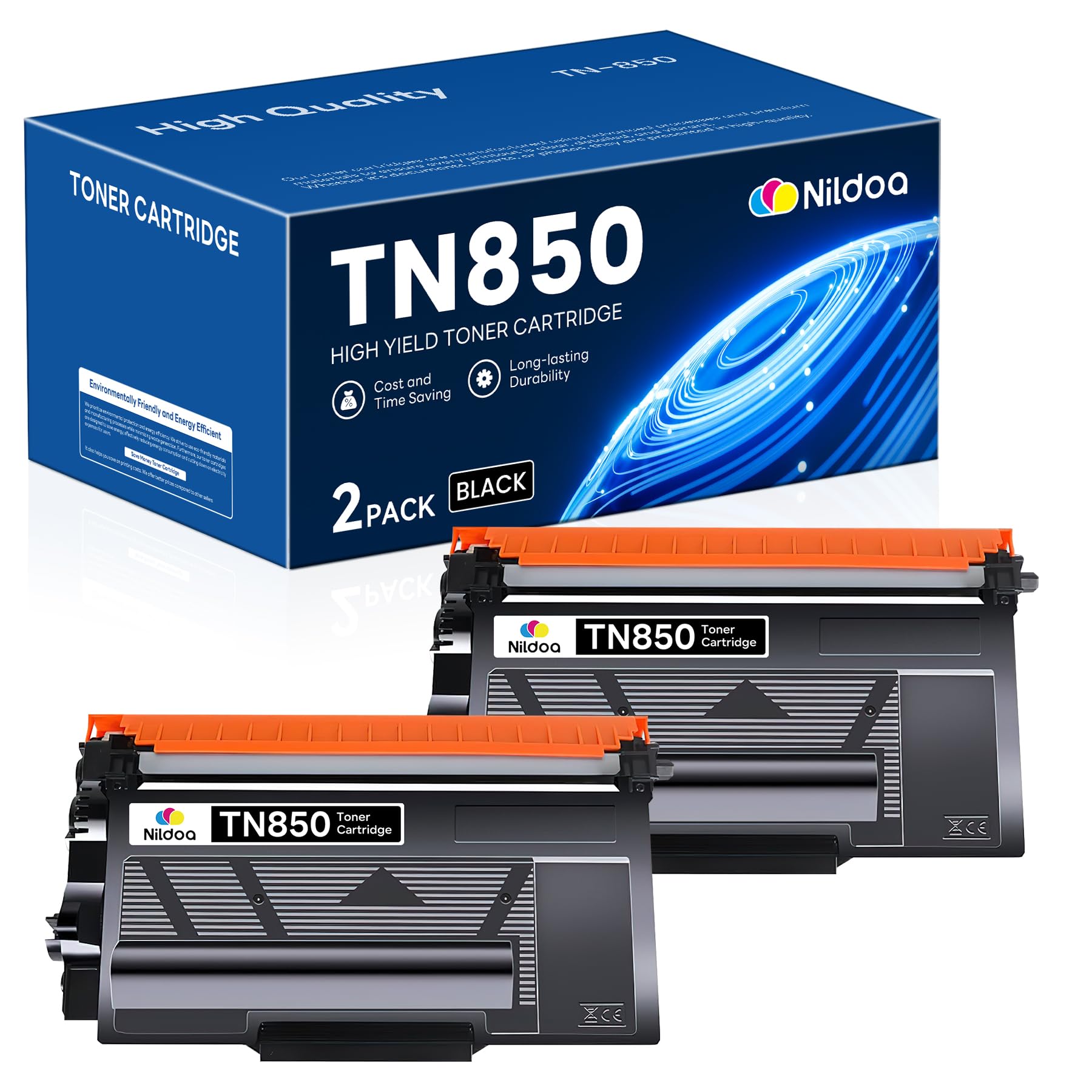 Nildoa TN850 TN-850 Compatible for Brother TN-850 TN850 Toner Cartridge High Yield HL-L6200DW HL-L5200DW MFC-L5850DW MFC-L6800DW Printer Ink, TN8502PK