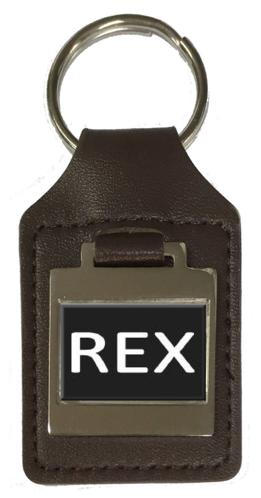 Llavero de cuero Nombre de cumpleaños Grabado opcional - Rex