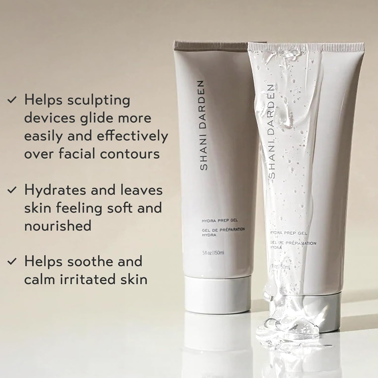 SHANI DARDEN SKIN CARE Hydra Prep Gel, Silky Hydrating Gel Serum with Aloe Vera & Hyaluronic Acid for Smooth Glide with Face Sculpting Tools, Gua Sha & Face Roller, 5.07 fl oz