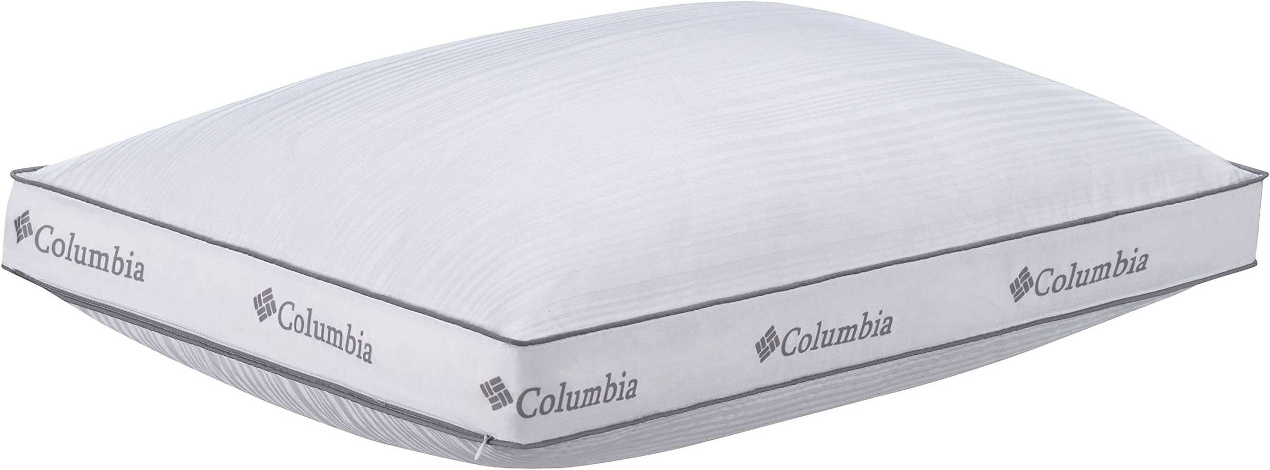 Columbia Side Sleeper (Medium/Firm) Down Chamber Pillow | White Down with Core Feather Chamber | Omni-Wick, Moisture Wicking Technology - Removable & Washable Cover - Standard/Queen