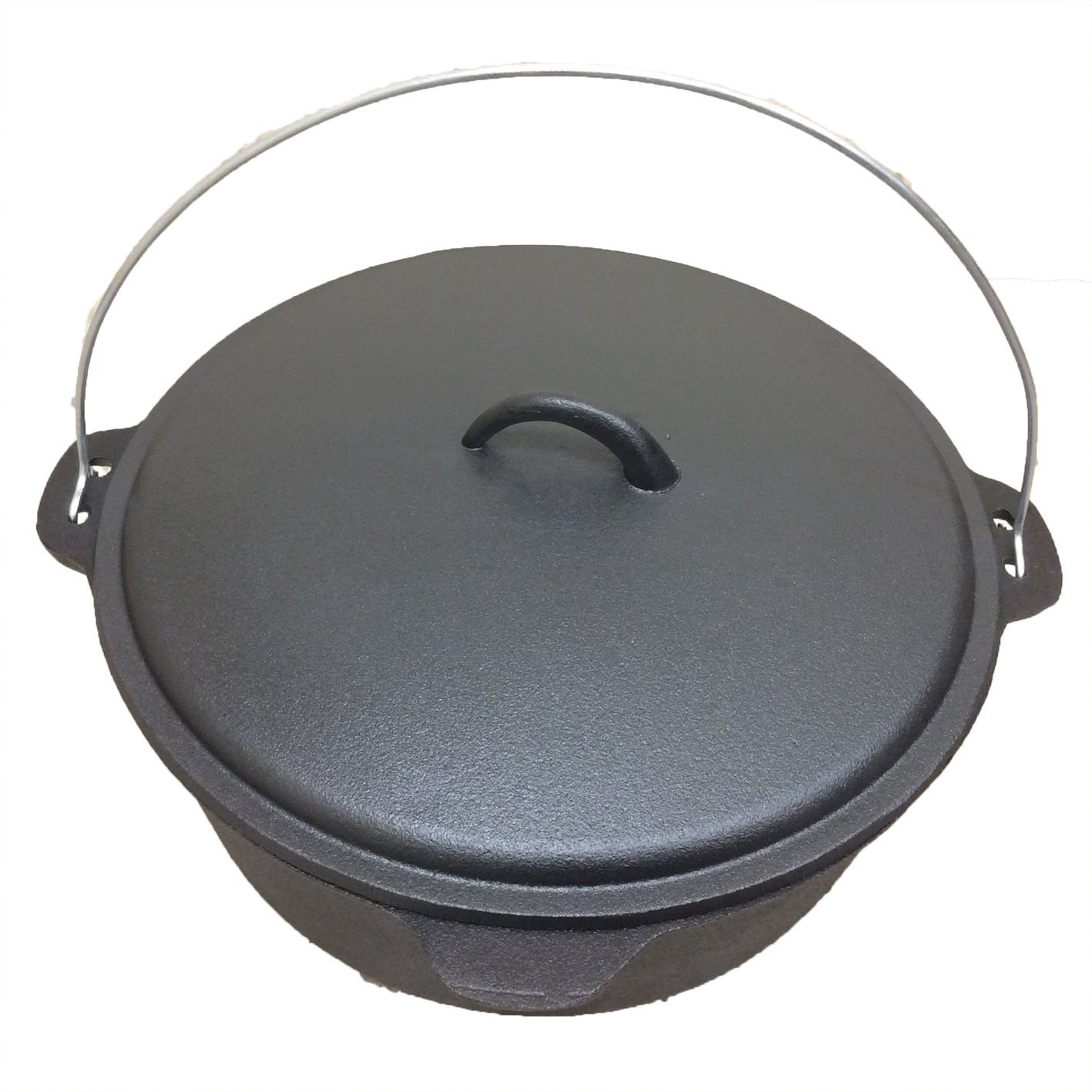Bruntmor PreSeasoned Cast Iron Dutch Oven with Flanged Lid Iron Cover