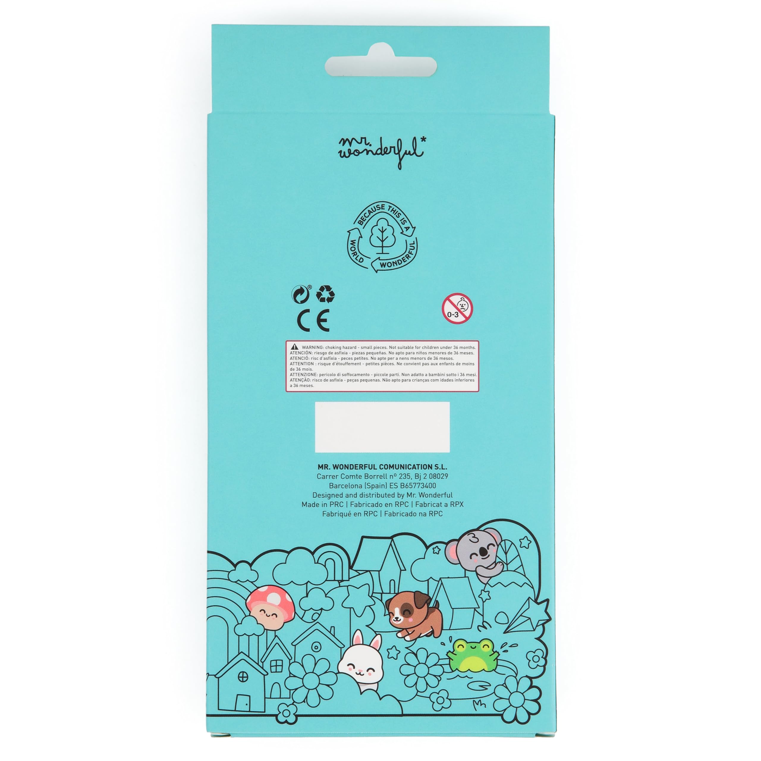 Mr. Wonderful - Set de 3 Bolis borrables Bo-Bo Estrella, Aguacate, Unicornio - Boli con tinta azul