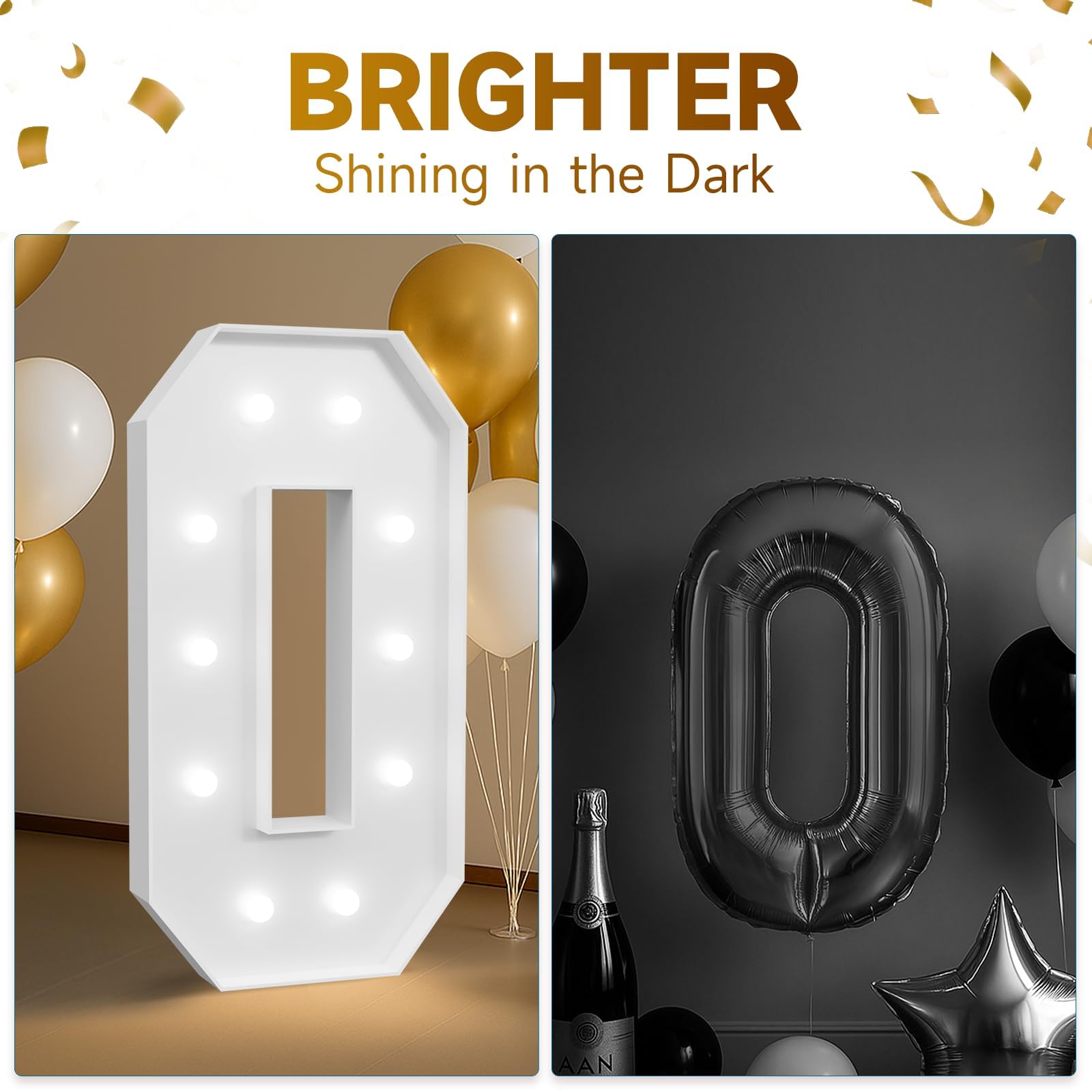 Świecąca lampa LED z cyframi 18, 120 cm lampka alfabetowa, wielokrotnego użytku, kombinacja nocna do pokoju, estetyczna dekoracja świąteczna, na urodziny, ślub, Boże Narodzenie, 18, 120 cm