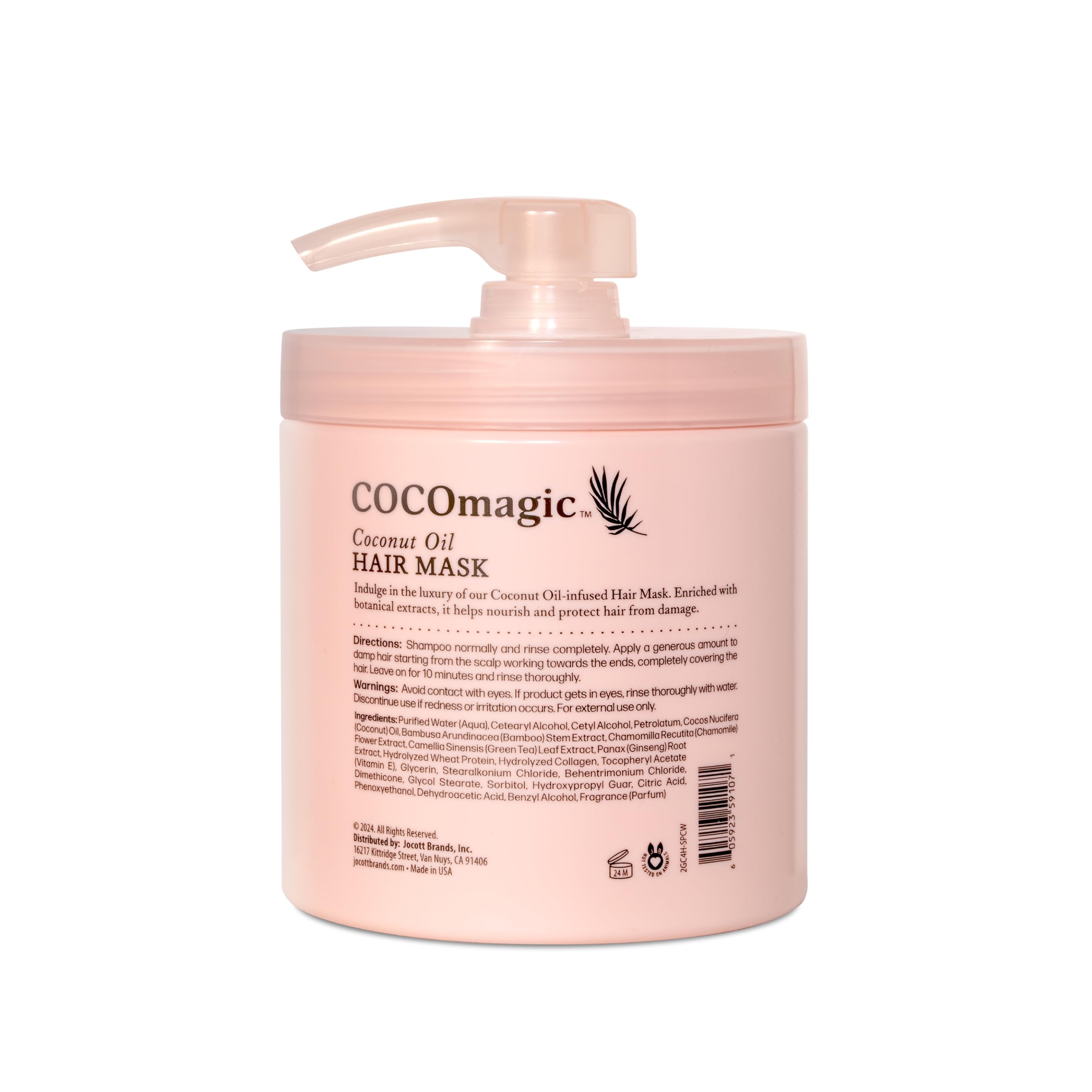 Mascarilla capilar de aceite de coco, repara daños, evita el encrespamiento, restaura y añade brillo, rica en proteínas y extra hidratante, libre de parabenos, libre de crueldad, fabricada 2