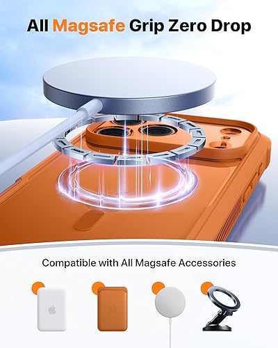 Miniatura 504 de Diaclara - Funda diseñada para iPhone 14 Pro Max, resistente, de cuerpo completo, con protector de pantalla sensible al tacto y antiarañazos + Blanco