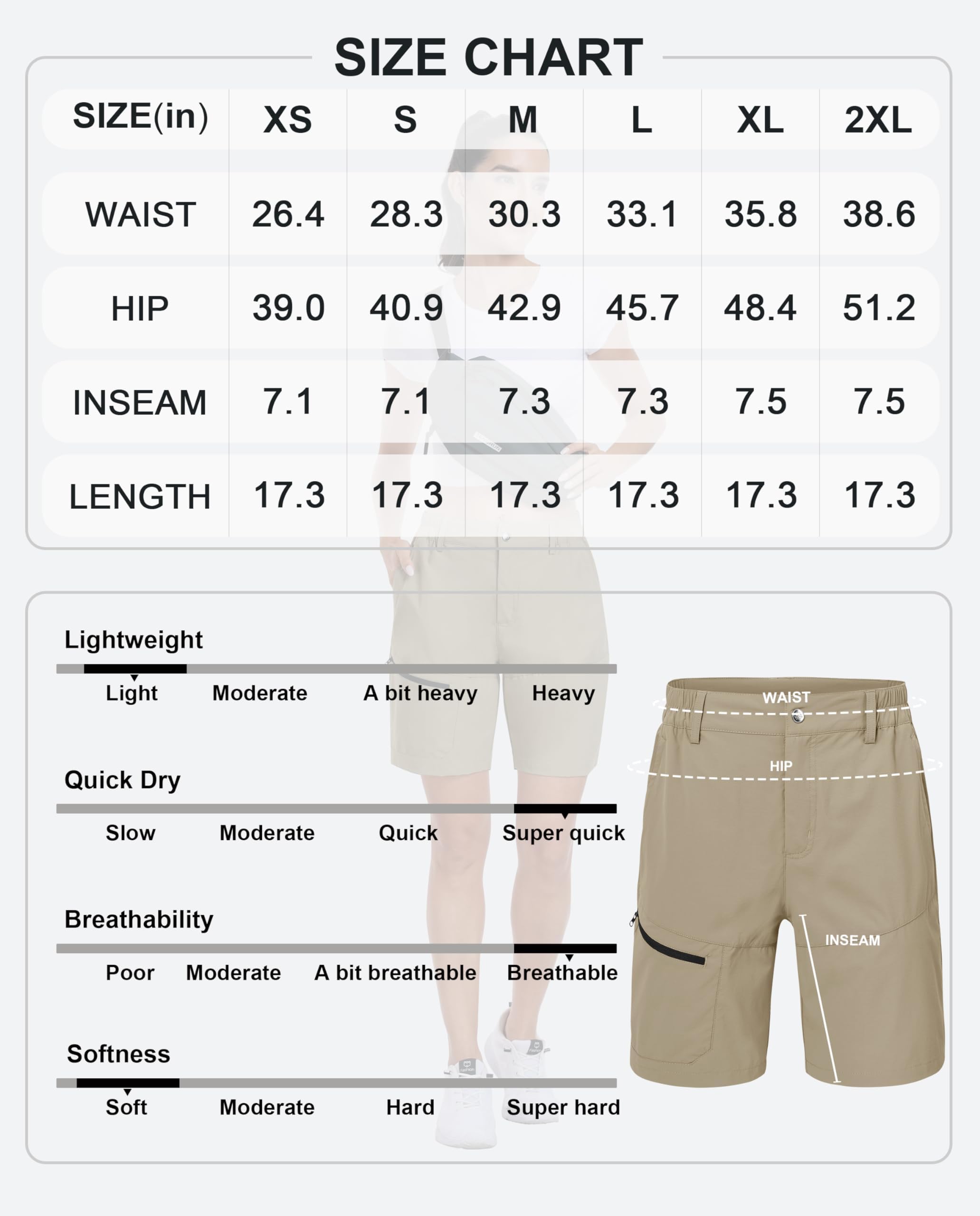 MoFiz Pantacourt léger pour femme - Capris décontracté pour voyage d'été - Short ample avec poches zippées, A04-bleu marine, Taille 3XL