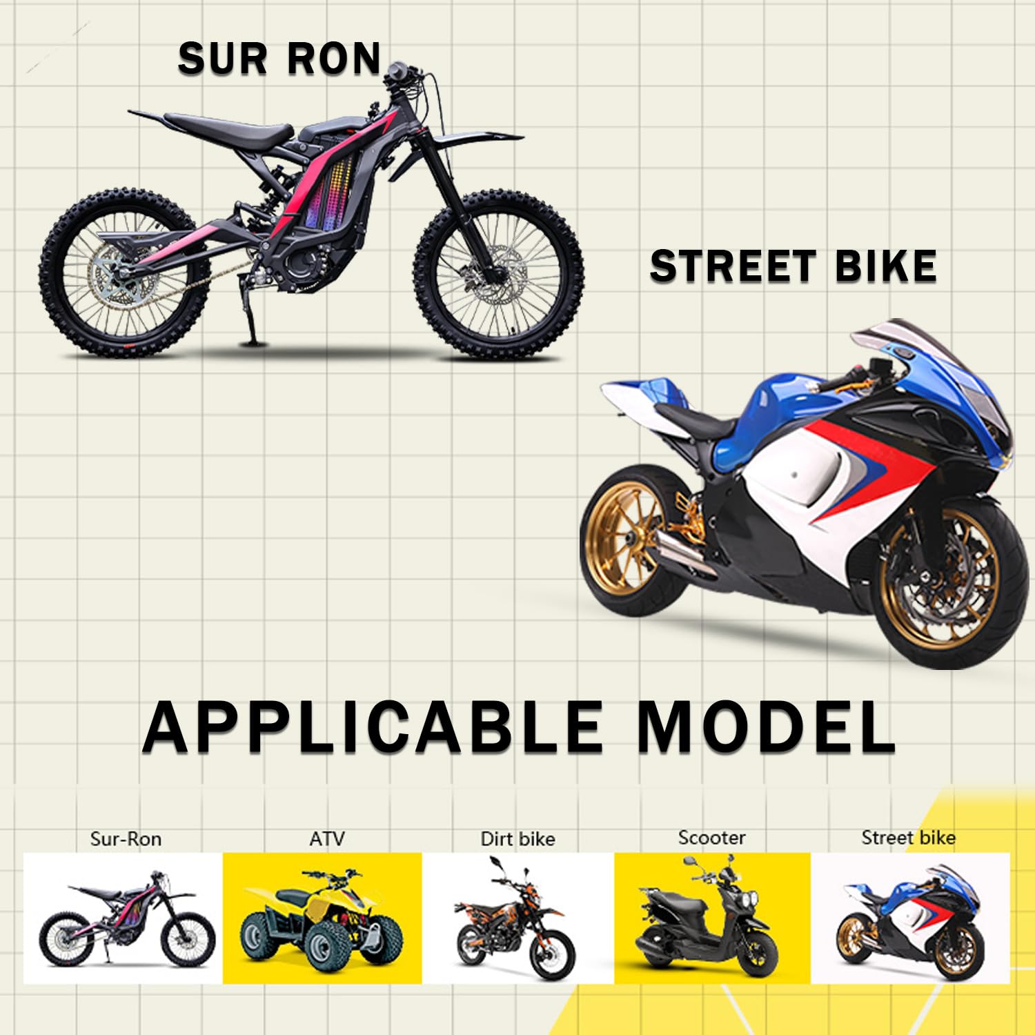 Motorrad Tasche, Motorrad Hecktasche, Multifunktionale PU Leder Motorradtasche Rücksitz Tasche für Sur Ron Dirt Bike Dual Sport Bike Enduro eRide Pro SS 3.0 L3e Talaria 3X Quad